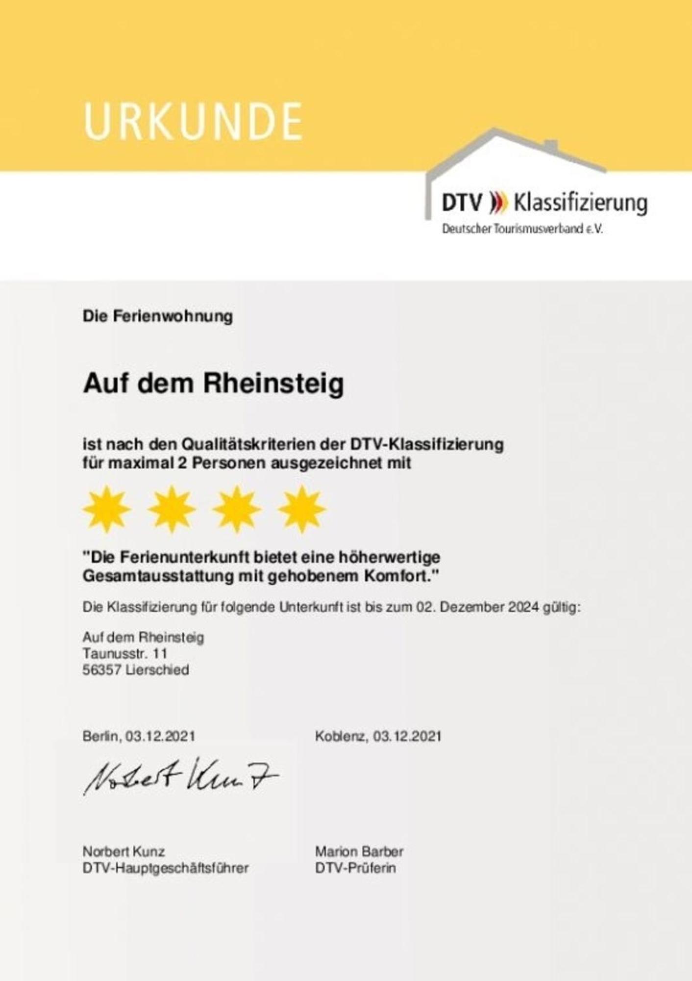 Auf Dem Rheinsteig Apartment *